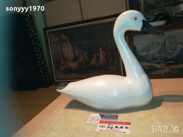 Патица от дърво бяла ръчна изработка 0311201908, снимка 14 - Колекции - 30662871