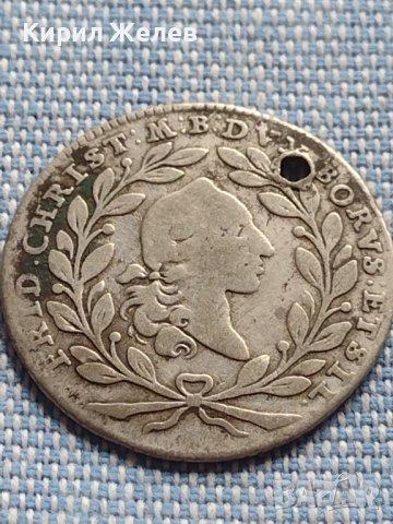 Сребърна монета 10 кройцера 1766г. Фридрих Кристиян Бранденбург Байраут 14924, снимка 1 - Нумизматика и бонистика - 42900566