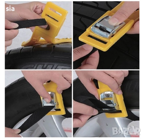 Вериги за гуми, сняг, 4 бр, 4 шипа, снимка 3 - Аксесоари и консумативи - 52386904