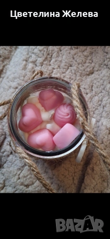 Свещ от соев восък , снимка 2 - Статуетки - 53293921