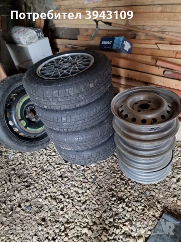 Джанти и гуми за ремарке платформа , снимка 1