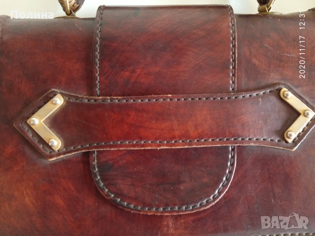 Дамска чанта естествена кожа , снимка 4 - Чанти - 30861447