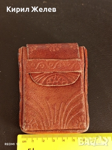 Кожена винтидж табакера за тютюн с релефна декорация за КОЛЕКЦИЯ ДЕКОРАЦИЯ 43138, снимка 7 - Други ценни предмети - 51760136