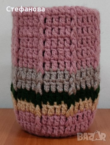 Сувенир - плетена вазичка, снимка 1 - Вази - 39077358