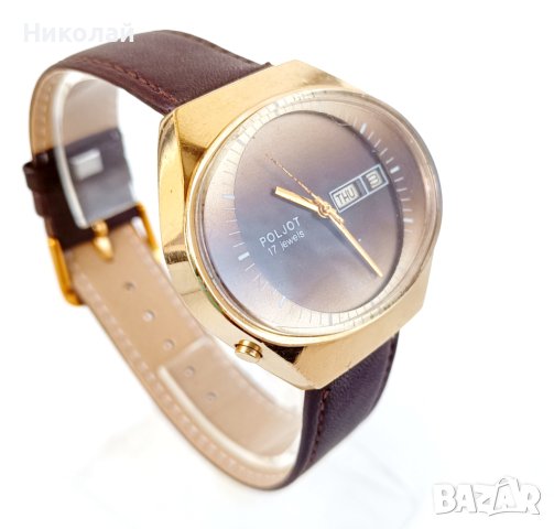 Poljot cal. 2628H 17 j (стадион) - руски механичен часовник , снимка 3 - Мъжки - 42179380