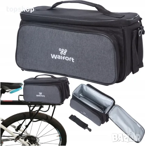 Чисто Нови Дисаги за Велосипед Walfort Trunk Bag (21 Литра), 2 дисаги, 7 литра термо чанта