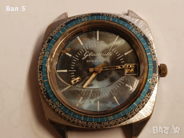 Рядък ръчен мъжки часовник GUB-GLASHUTTE