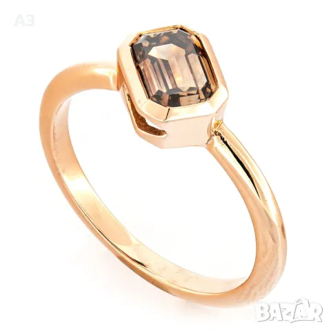 Пръстен с диамант 1.02 карата  - 14 карата розово злато
