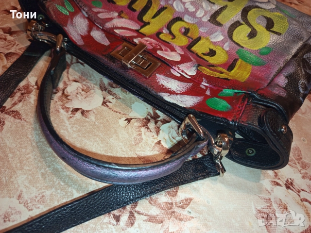 FASHION SHOW Нова Дамска Чанта Изцяло от Естествена Кожа , снимка 6 - Чанти - 52418734