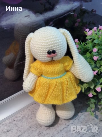 Плетена играчка Заек-БЕБИ, снимка 2 - Плюшени играчки - 29221643