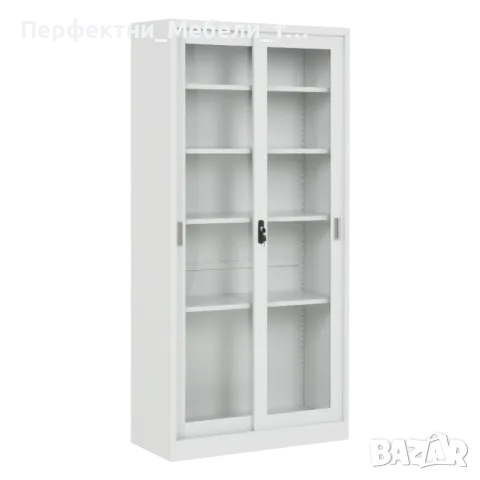 Стилен метален архивен шкаф с плазгащи огледални врати наличен.Доставка до 2 дни с Еконт, снимка 3 - Шкафове и рафтове - 49741563