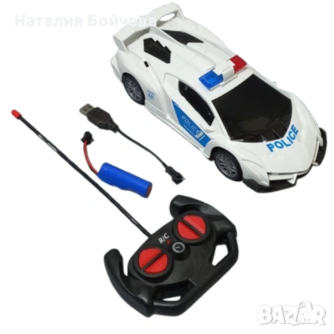 Полицейска скоростна кола с дистанционно управление, снимка 2 - Коли, камиони, мотори, писти - 53379894