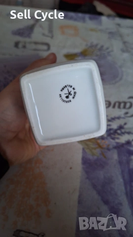 ✅БЪЛГАРСКА ПОРЦЕЛАНОВА ВАЗИЧКА - 15 Г. ЗИЕНО - ШУМЕН❗, снимка 3 - Други ценни предмети - 53042912