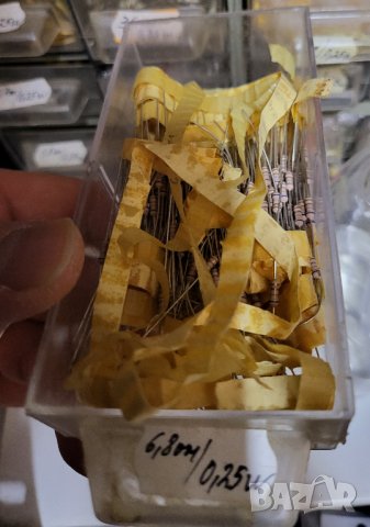 резистор, съпротивление  6, 8 ома  0,25вата — резистор постоянен, металослоен