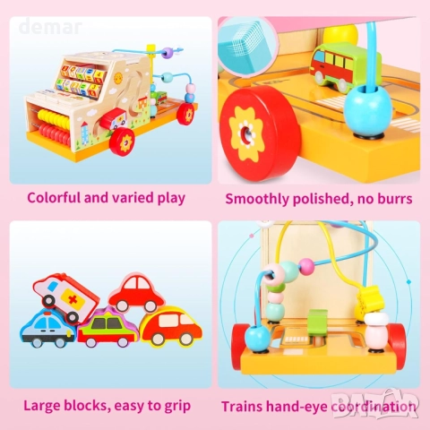 KUKUTrue® Монтесори дървена играчка за деца 1-5 години, снимка 4 - Образователни игри - 51786047