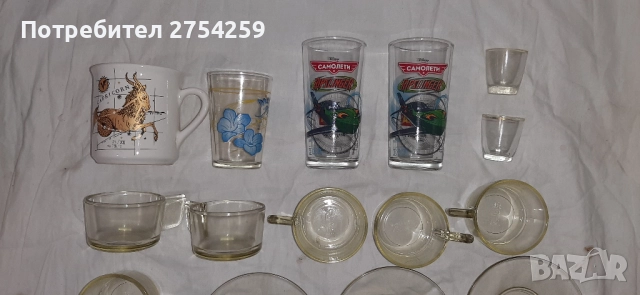 стъклени чинийки, чаши, порцеланови кани, супник, пепелници, снимка 3 - Други - 52868425