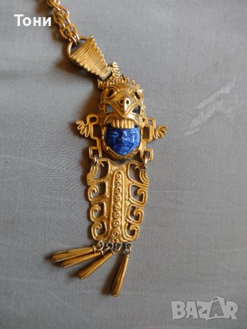 Marbel Mexico Salvador Teran Колие Vintage // Керамична маска Choker Necklace, снимка 11 - Антикварни и старинни предмети - 38438326