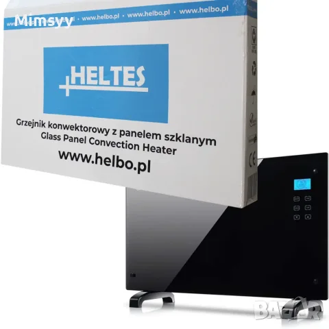 Електрически конвектор Heltes 2000W – Стилен и ефективен отоплителен уред с LCD дисплей и седмично п