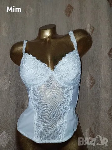 80 С Бял дантелен корсет