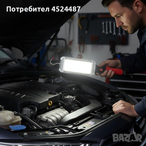 Мощна работна Led лампа ZJ-8859-B преносима с удължен заряд, снимка 2 - Лед осветление - 53370981