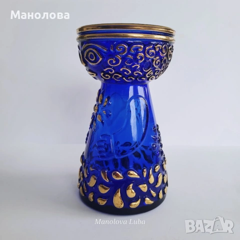 Винтидж дизайн от 70те. ваза от стъкло Walther Glas, стил мид-сенчъри модерн (Mid-Century Modern)., снимка 6 - Други ценни предмети - 54362235