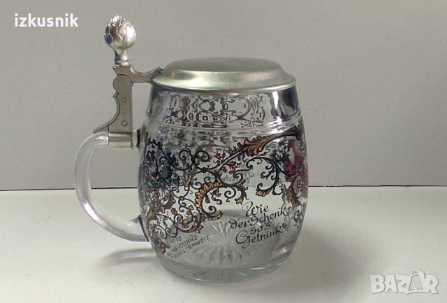 Красива рисувана халба ORIGINAL BMF от 80-те години, снимка 6 - Антикварни и старинни предмети - 37407338