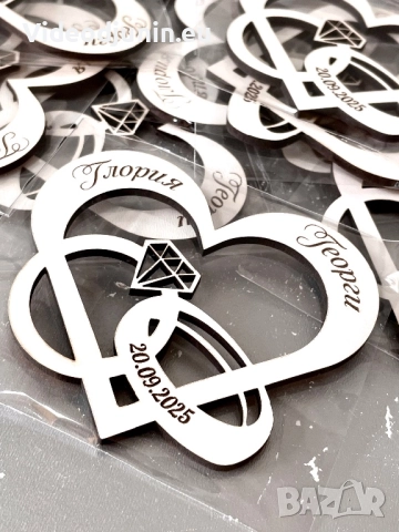Сватбени сувенири- магнит, снимка 5 - Декорация за дома - 46660053