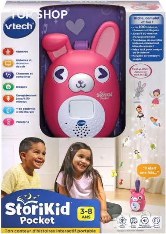 Vtech StoriKid PocketКутия с приказки за пътуване за деца / 3-8 години - френска версия, снимка 3 - Образователни игри - 48815721