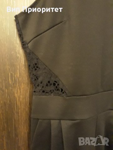 Къс панталон с горна част с гол гръб- официално елегантен сексапилен черно трико с дантелен елемент, снимка 3 - Къси панталони и бермуди - 37247152