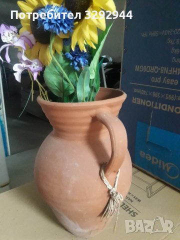 Керамична голяма ваза тип амфора., снимка 2 - Вази - 42182302