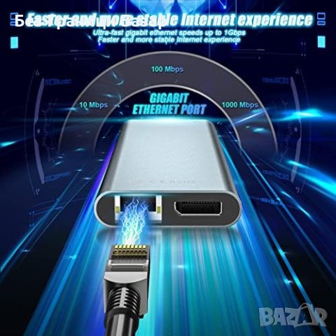 Нов 12 в 1 Мултифункционален USB C Хъб, 12 порта, Поддържа HDMI/DP, снимка 5 - Друга електроника - 44248893