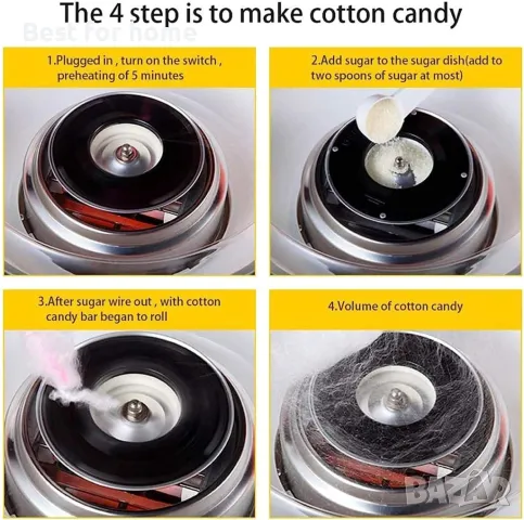 UZIAH машина за захарен памук, снимка 4 - Друга електроника - 50304180