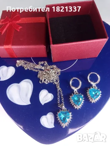 Комплект колие и обици , снимка 4 - Бижутерийни комплекти - 49623681