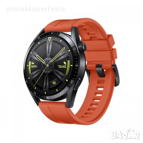 Силиконова каишка HUAWEI Watch GT 3, GT 3 Pro – 42/ 46mm Orange оранжева, снимка 1 - Каишки за часовници - 38088646