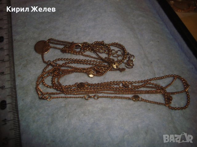 НЕЖНО ПОЗЛАТЕНО ВИНТИДЖ АРТ КОЛИЕ от БЛАГОРОДНА НЕРЪЖДАЕМА СТОМАНА СИНДЖИРЧЕ ВЕРИЖКА ЛАНЧЕ 29063, снимка 3 - Колиета, медальони, синджири - 37722333