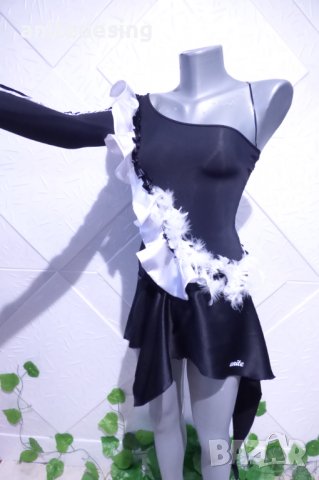 Детска рокля за латино танци в черно и бяло, снимка 11 - Детски рокли и поли - 38925800