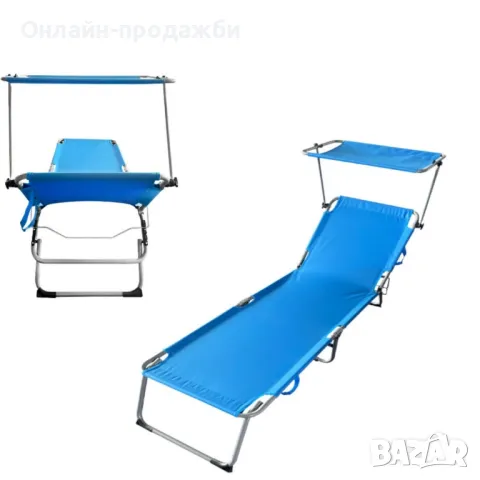 Градински шезлонг Muhler C2013, 188x56x25 cm