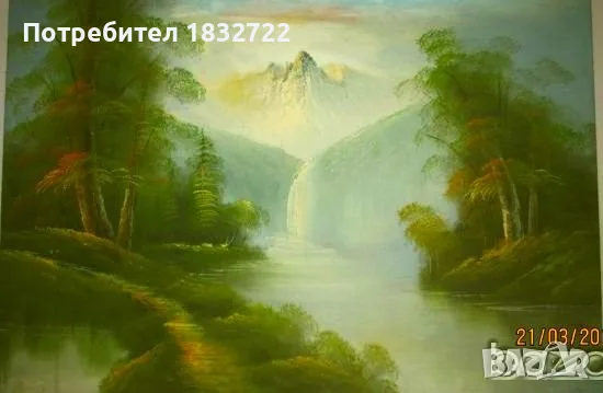 Предлагам картини с пейзажи с размери 90 см х 120 см., снимка 7 - Картини - 56037538