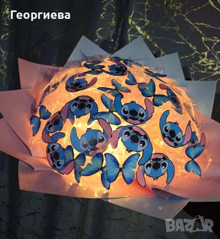 ПРОМОЦИЯ‼️💖 Светещи букети "Лило" и "Стич", снимка 5 - Подаръци за рожден ден - 53244095