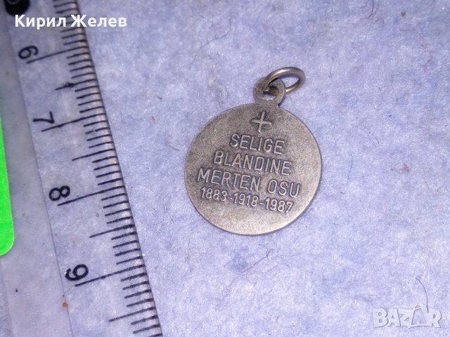 РЯДКА ПОСРЕБРЕНА КОЛЕКЦИОНЕРСКА ЮБИЛЕЙНА КАТОЛИЧЕСКА ДВУСТРАННА ИКОНКА 31239, снимка 4 - Антикварни и старинни предмети - 39857044