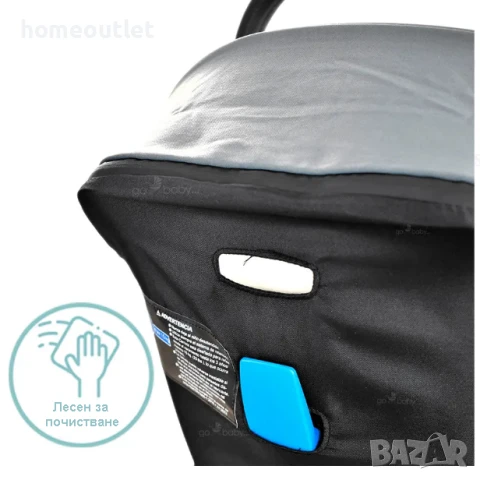 БЕЗПЛАТНА ДОСТАВКА Функционална бебешка количка / столче за кола G308-4IN1-GREY, снимка 3 - Детски колички - 50656381