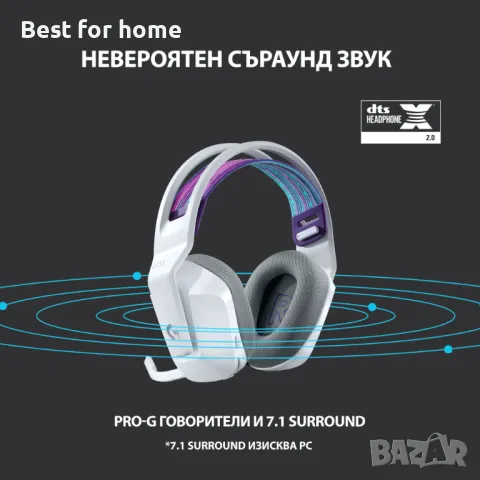 Геймърски слушалки Logitech G733 премиум клас, снимка 8 - Bluetooth слушалки - 48454577