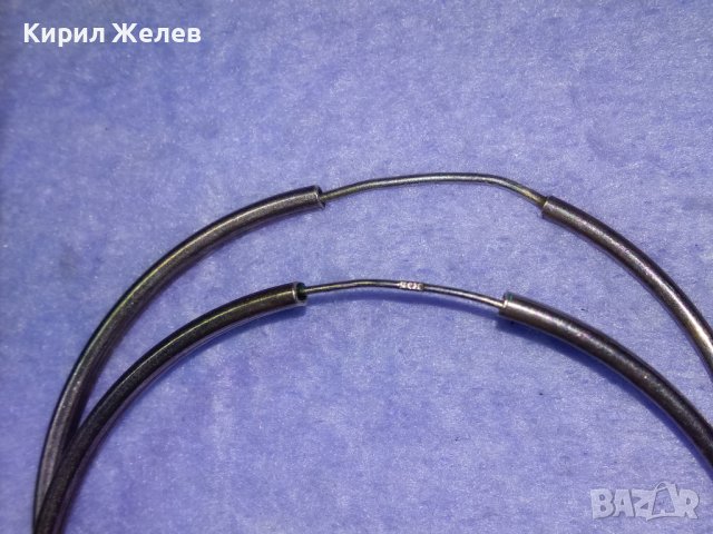 ЕФЕКТНИ СРЕБЪРНИ ВИНТИДЖ АРТ ГОЛЕМИ ОБЕЦИ СРЕБРО 925 РЪЧНА МАЙСТОРСКА РАБОТА 40020, снимка 6 - Обеци - 42843786