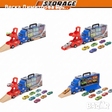 Камион за съхранение - автовоз с колички STORAGE TRUCK, снимка 2 - Коли, камиони, мотори, писти - 52173715