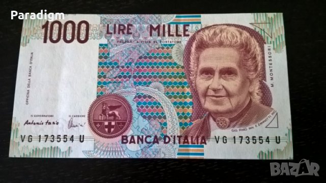 Банкнота - Италия - 1000 лири UNC | 1990г.