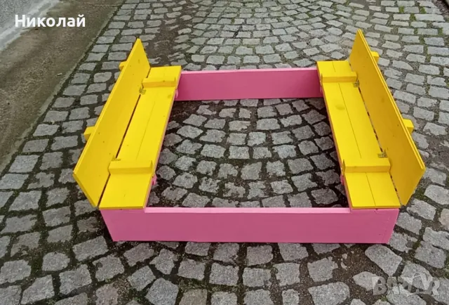 Детски пясъчник със сгъваеми скамейки и пясъчници за момиче момче игри за двор градина, снимка 3 - Пластелини, моделини и пясъци - 49743567