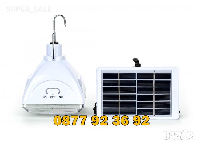 МОЩНА LED лампа със соларен панел: GD-6030, соларна лампа с панел , снимка 4 - Къмпинг осветление - 30198044