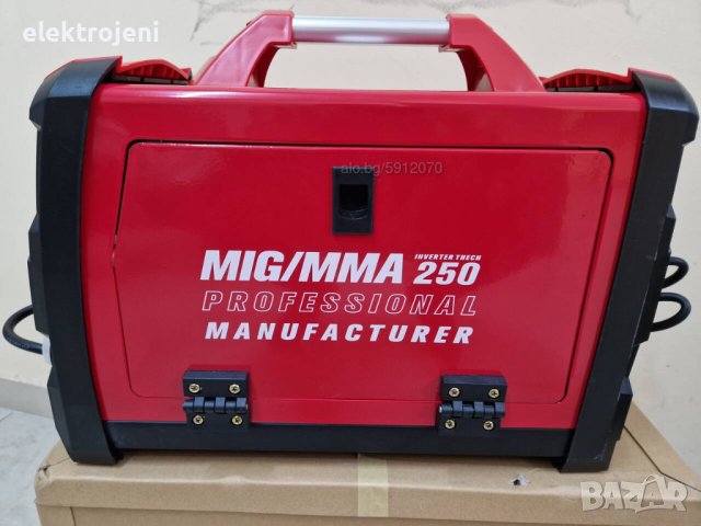 ПРОМОЦИЯ! Електрожен + Телоподаващо MIG-MMA -250 Ампера МАX PROFESSIONAL- Телоподаващ Апарат, снимка 5 - Други инструменти - 39946737