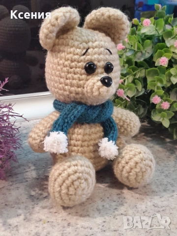 Плетена играчка Мече, снимка 4 - Плюшени играчки - 52515477