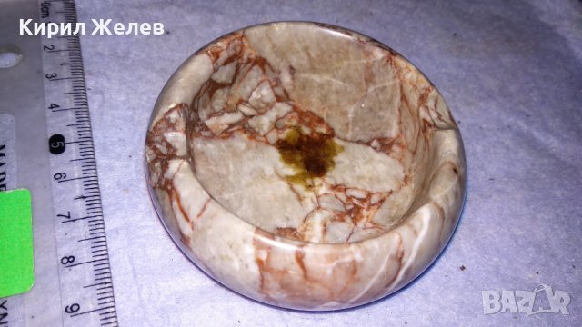 ЛУКСОЗЕН ДАМСКИ МИНИ АРТ ПЕПЕЛНИК от ПОЛУСКЪПОЦЕНЕН КАМЪК МИНЕРАЛ 19556